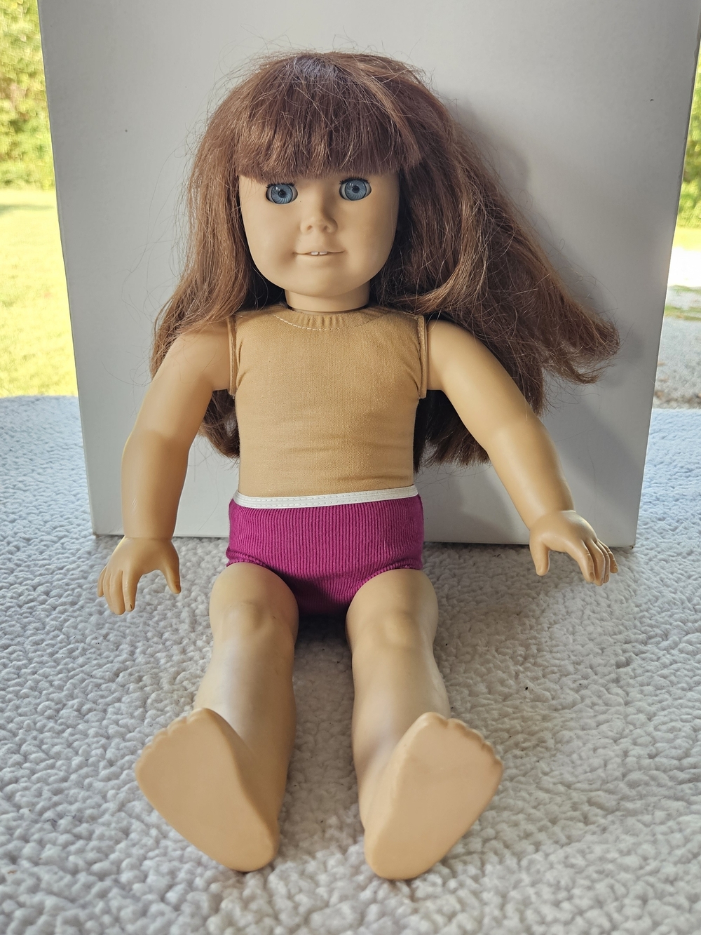 Pleasant Company Auburn-Haired Doll with Blue Eyes And Pink Shorts